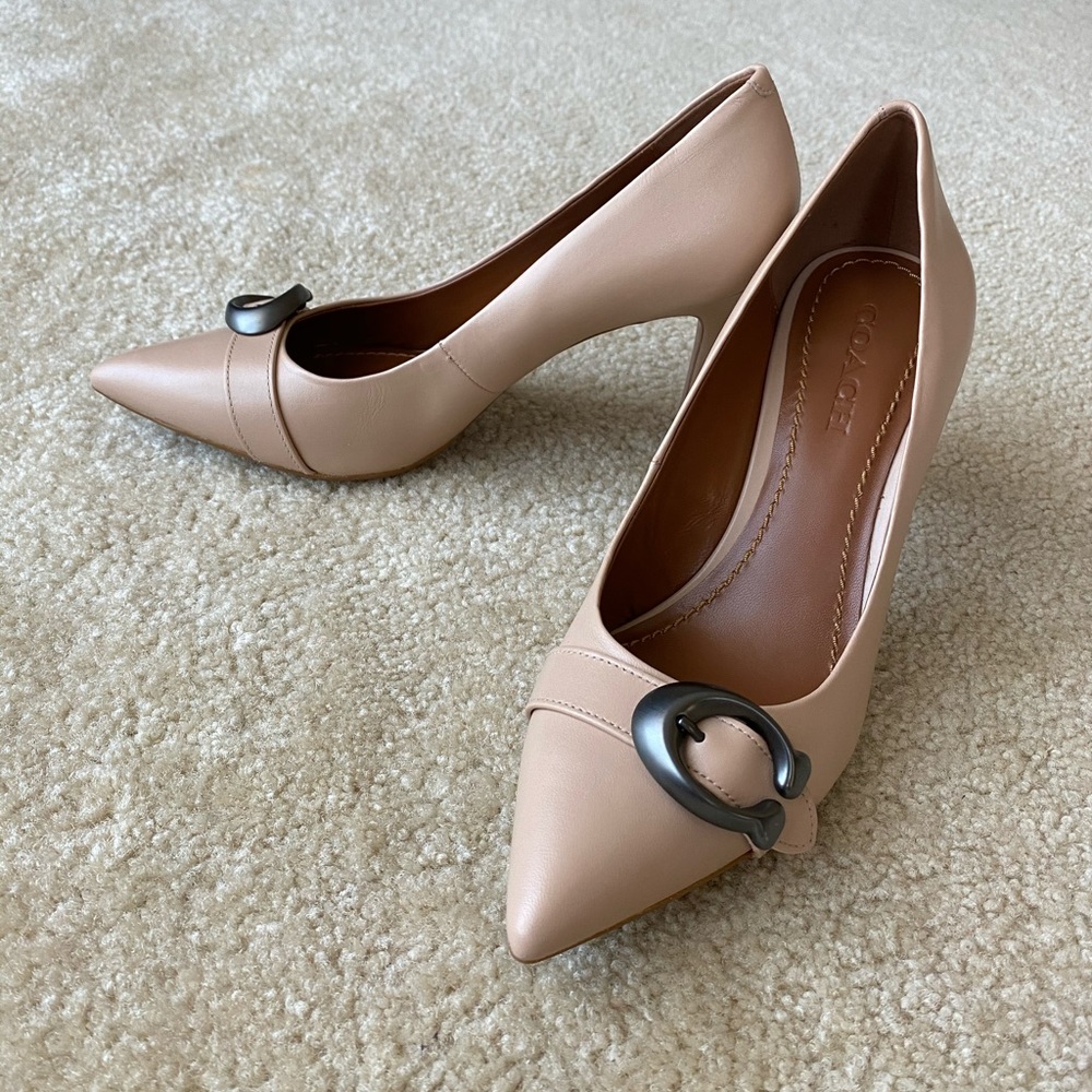 Coach Women’s Waverly Signature Buckle Pumps